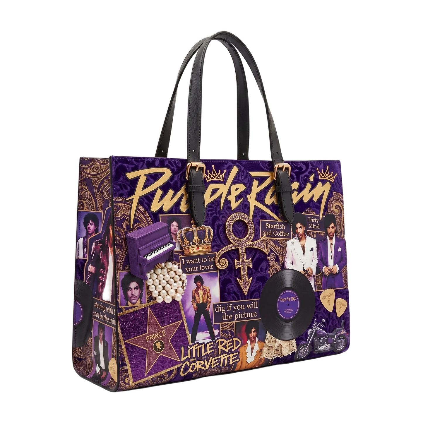 Handmade Prince Tribute Tote Bag